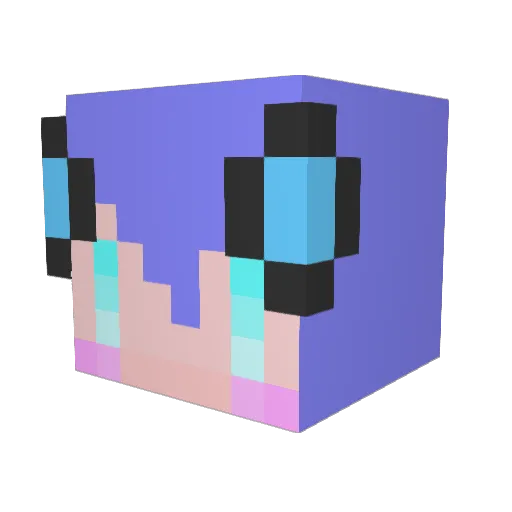 yakumo2234 Minecraft avatar head, 3D render