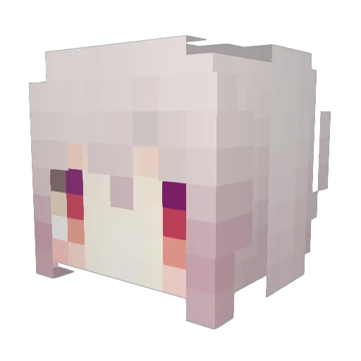 yakumoyae Minecraft avatar head, 3D render