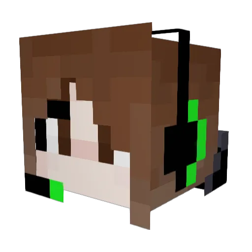 yakunitatanaicat Minecraft avatar head, 3D render