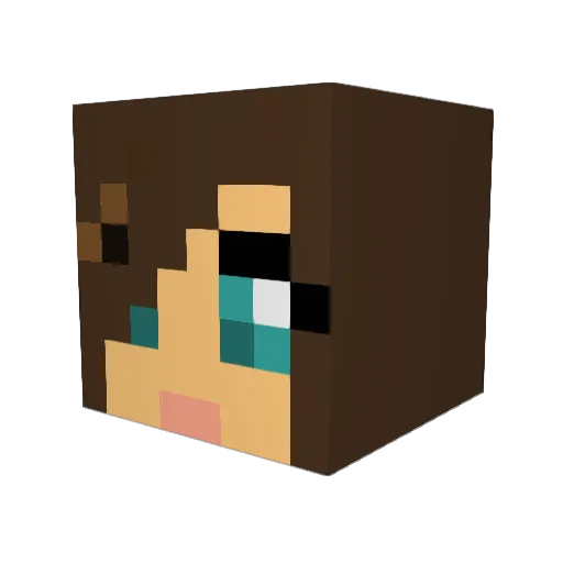 yakushin Minecraft avatar head, 3D render