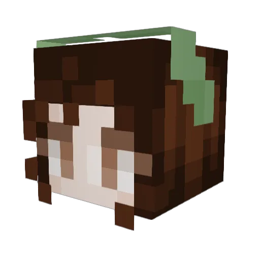 yakusokus Minecraft avatar head, 3D render