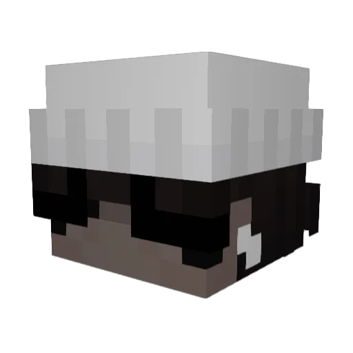 yakvza Minecraft avatar head, 3D render