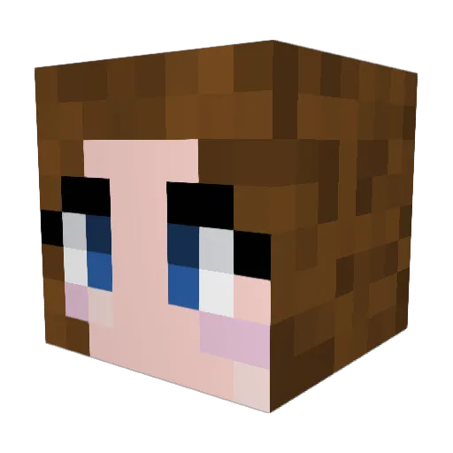 yakyaj Minecraft avatar head, 3D render