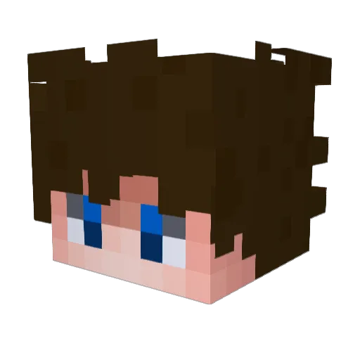 yakzo Minecraft avatar head, 3D render