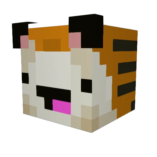 yalal Minecraft avatar head, 3D render