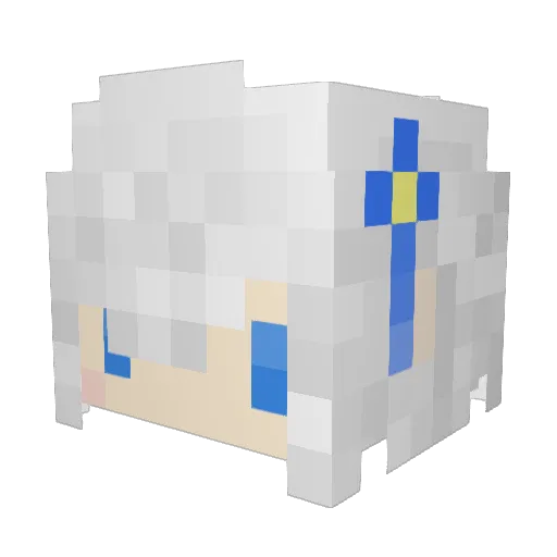 yalei Minecraft avatar head, 3D render
