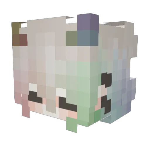 yaliang Minecraft avatar head, 3D render