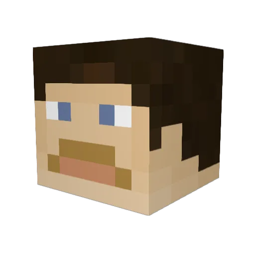 yalters Minecraft avatar head, 3D render