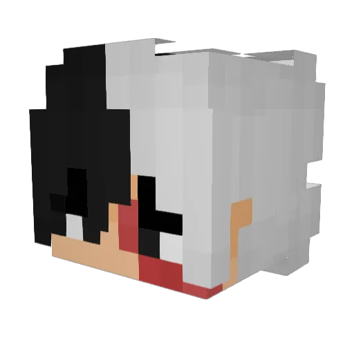yalzia Minecraft avatar head, 3D render