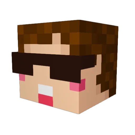 yama_6262 Minecraft avatar head, 3D render
