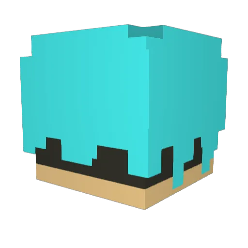 yama_tori Minecraft avatar head, 3D render