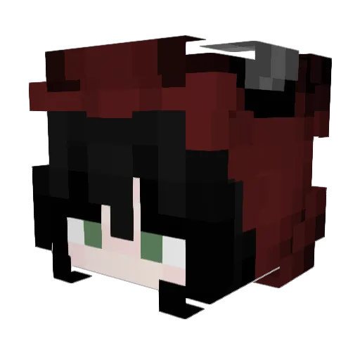 yamada108 Minecraft avatar head, 3D render