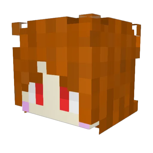 yamakimu Minecraft avatar head, 3D render