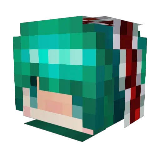 yamakoro Minecraft avatar head, 3D render