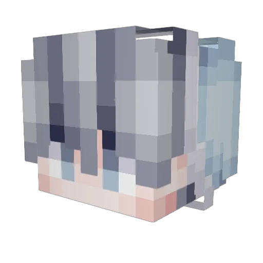 yamamoto74 Minecraft avatar head, 3D render