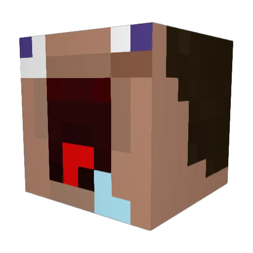 yamamotooooo Minecraft avatar head, 3D render