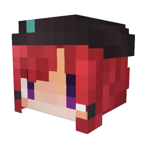 yamanosuke Minecraft avatar head, 3D render