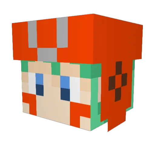 yamaoDX Minecraft avatar head, 3D render