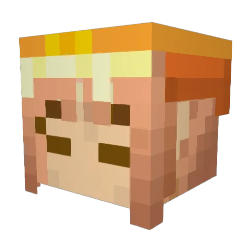 yamataku Minecraft avatar head, 3D render