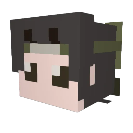 yamato60216 Minecraft avatar head, 3D render