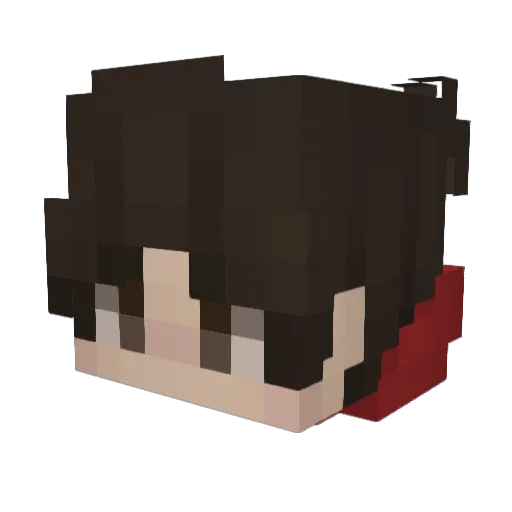 yamaxawa Minecraft avatar head, 3D render
