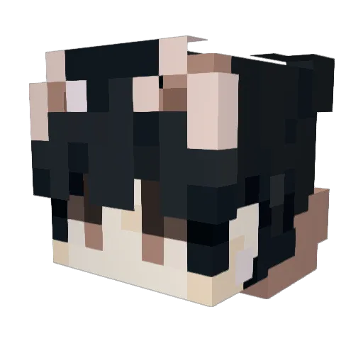 yambort Minecraft avatar head, 3D render