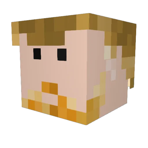 yamdad Minecraft avatar head, 3D render