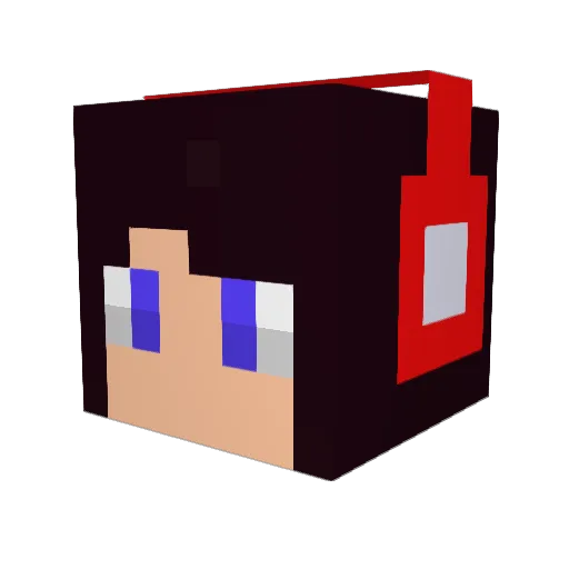 yamiSS Minecraft avatar head, 3D render