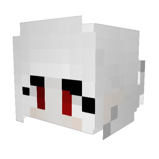 yamiiko26 Minecraft avatar head, 3D render