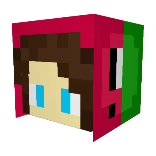 yamilupus Minecraft avatar head, 3D render