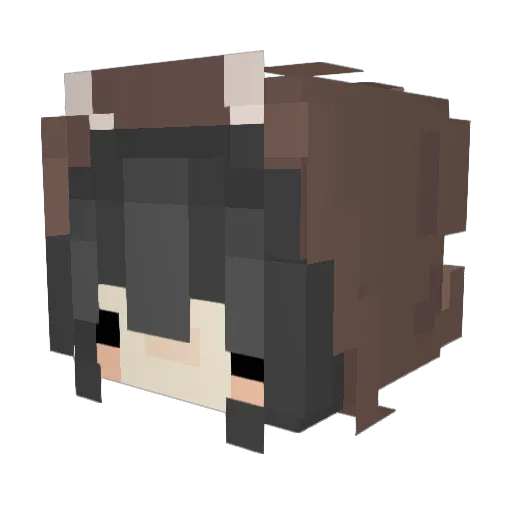 yaminitis Minecraft avatar head, 3D render