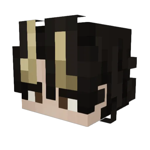 yamisy Minecraft avatar head, 3D render