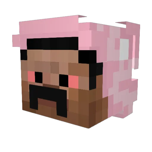 yamland Minecraft avatar head, 3D render