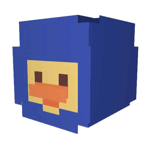 yamma_18 Minecraft avatar head, 3D render