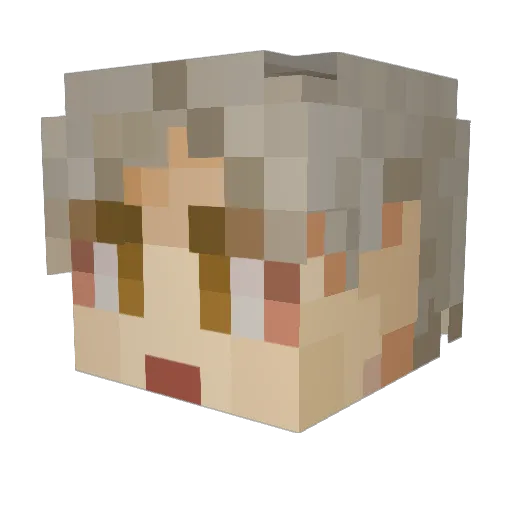 yamyo_ Minecraft avatar head, 3D render