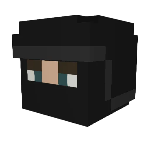 yan1037 Minecraft avatar head, 3D render