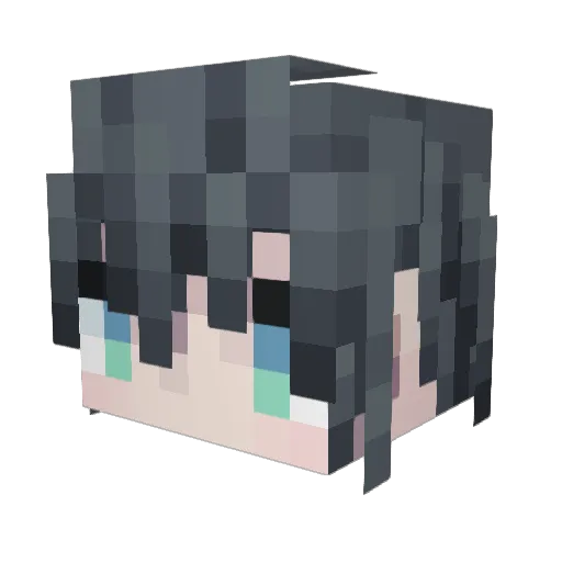 yan_Kong Minecraft avatar head, 3D render