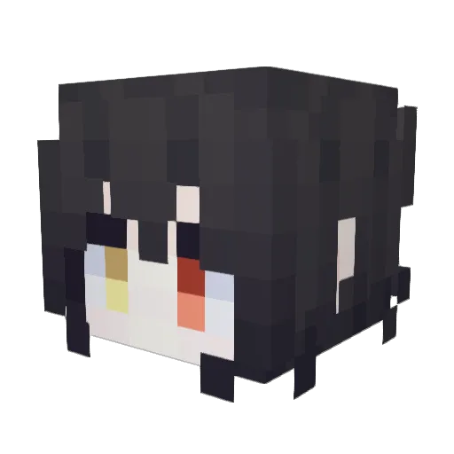 yan_hong Minecraft avatar head, 3D render