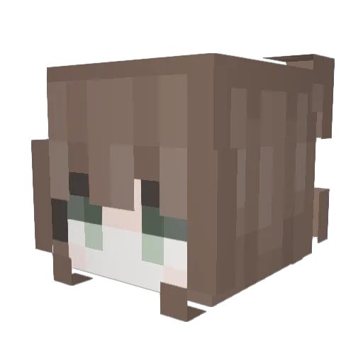yan_tang Minecraft avatar head, 3D render