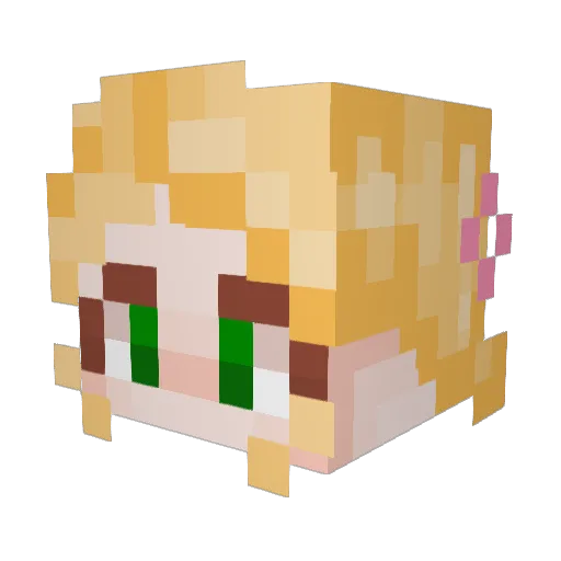 yanabunz Minecraft avatar head, 3D render