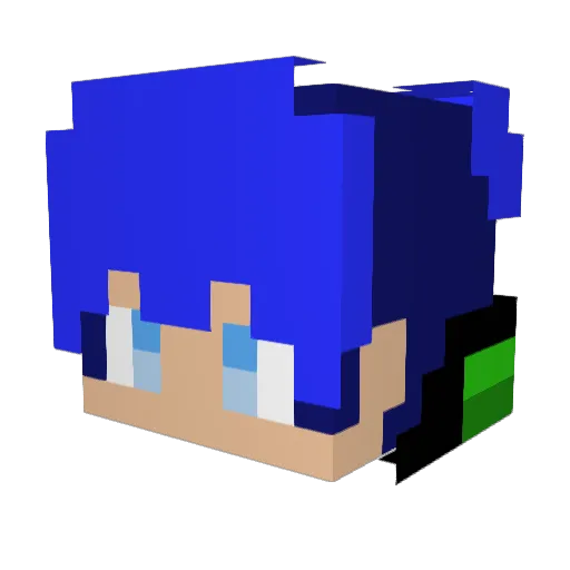 yanagi_game Minecraft avatar head, 3D render