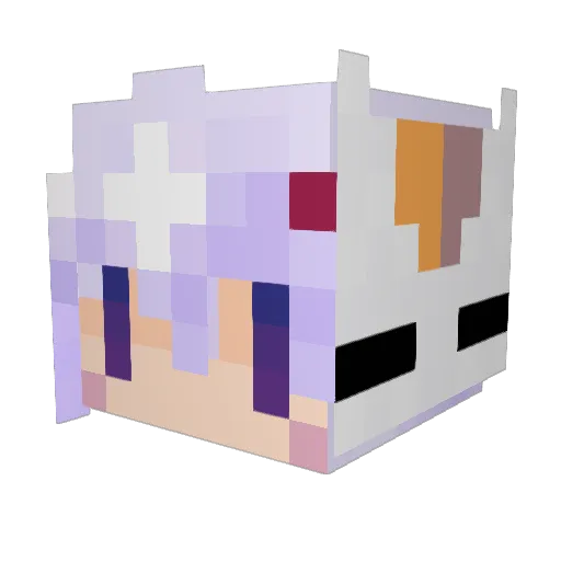 yanaginn Minecraft avatar head, 3D render