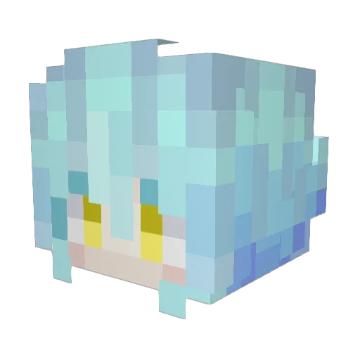 yanarn Minecraft avatar head, 3D render
