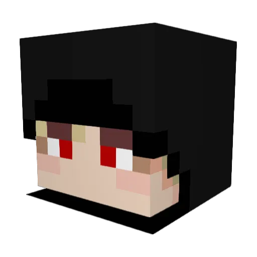 yanasshi Minecraft avatar head, 3D render