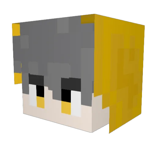 yang_cheonhee Minecraft avatar head, 3D render