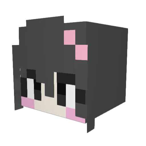 yangazi Minecraft avatar head, 3D render