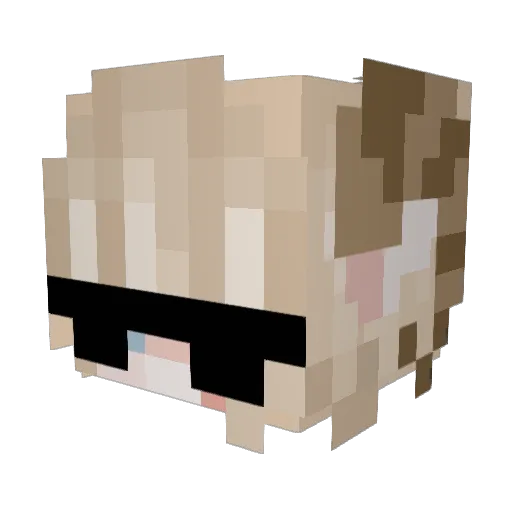 yangfq Minecraft avatar head, 3D render