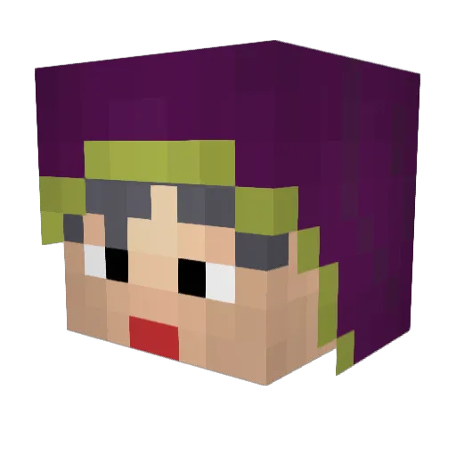 yanggak Minecraft avatar head, 3D render