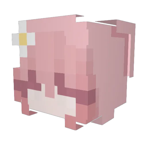 yanghuacheng Minecraft avatar head, 3D render