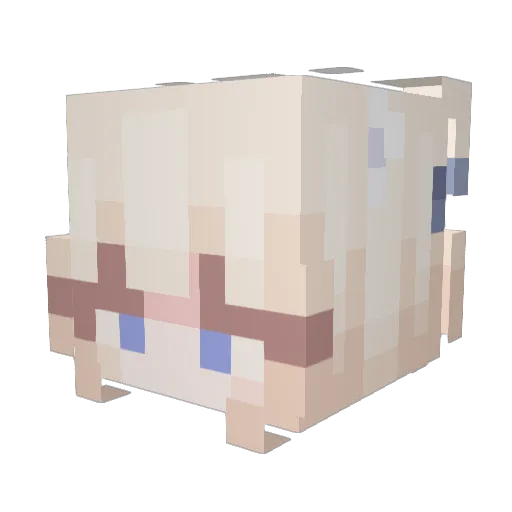 yangjiyoung Minecraft avatar head, 3D render
